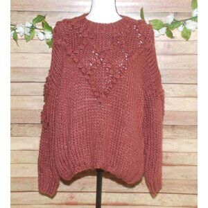 Amaryllis Ladies Chunky Knit PullovSweater Size XL Pullover Casual Cozy Oversize